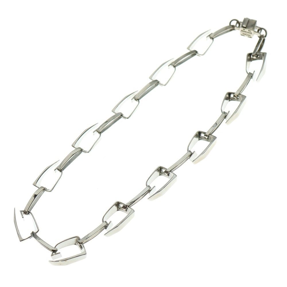 GIVENCHY(ジバンシィ) ロゴキューブ Gチェーン ネックレス ペンダント チェーン シルバー