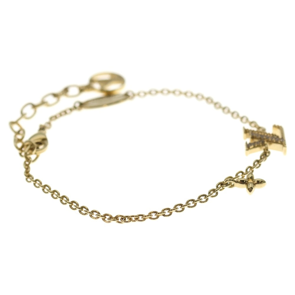 LOUIS VUITTON(ルイヴィトン) LVアイコニック ラインストーン ブレスレット チェーン ゴールド GP M00587