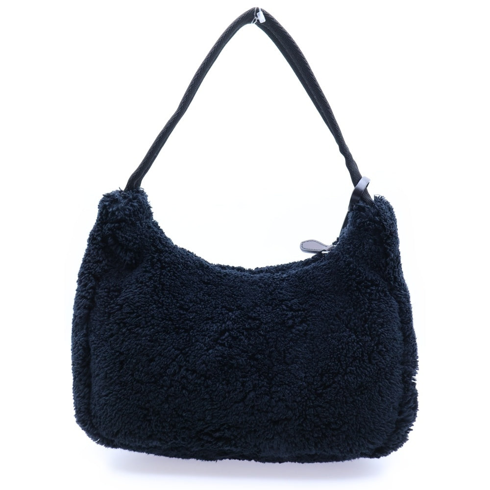 PRADA(プラダ) ワンショルダーバッグ ハンドバッグ テリー ネロ×ビアンコ ブラック×ホワイト スプーニャ 1NE515 シルバー金具