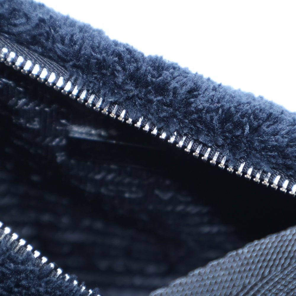 PRADA(プラダ) ワンショルダーバッグ ハンドバッグ テリー ネロ×ビアンコ ブラック×ホワイト スプーニャ 1NE515 シルバー金具