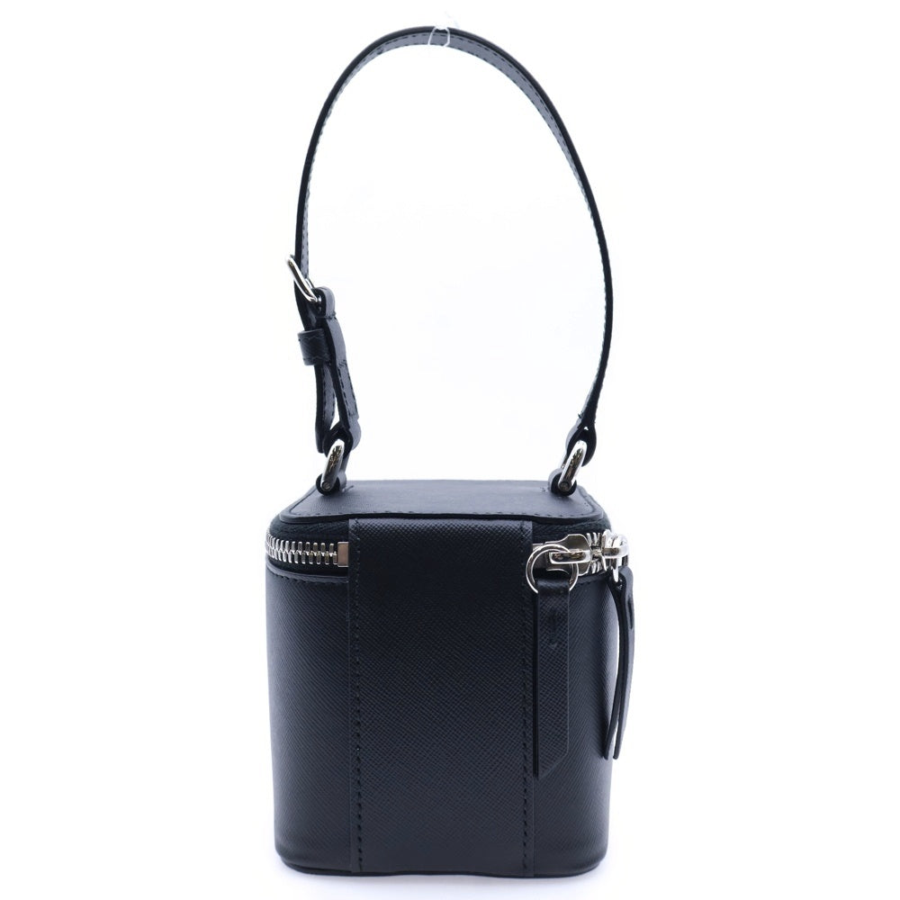 Maison Margiela 0(メゾンマルジェラ) ミニボックスバッグ ミニハンドバッグ ケース ポーチ ブラック レザー SA2VL0012 シルバー金具