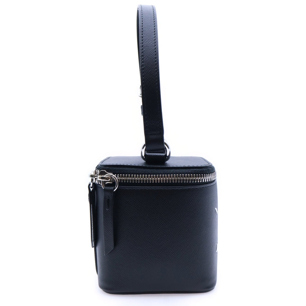 Maison Margiela 0(メゾンマルジェラ) ミニボックスバッグ ミニハンドバッグ ケース ポーチ ブラック レザー SA2VL0012 シルバー金具