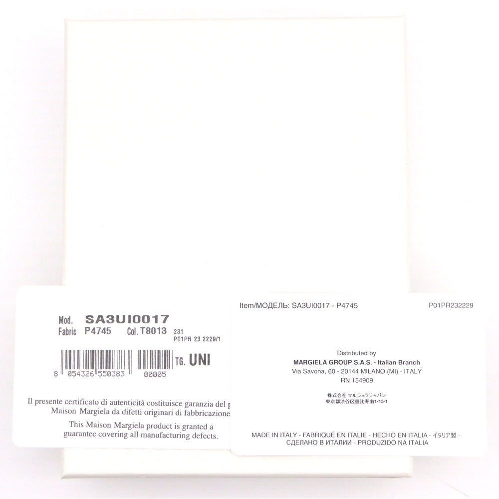 Maison Margiela(メゾンマルジェラ) 3つ折り財布 コンパクトウォレット コインケース ブラック レザー SA3UI0017 シルバー金具