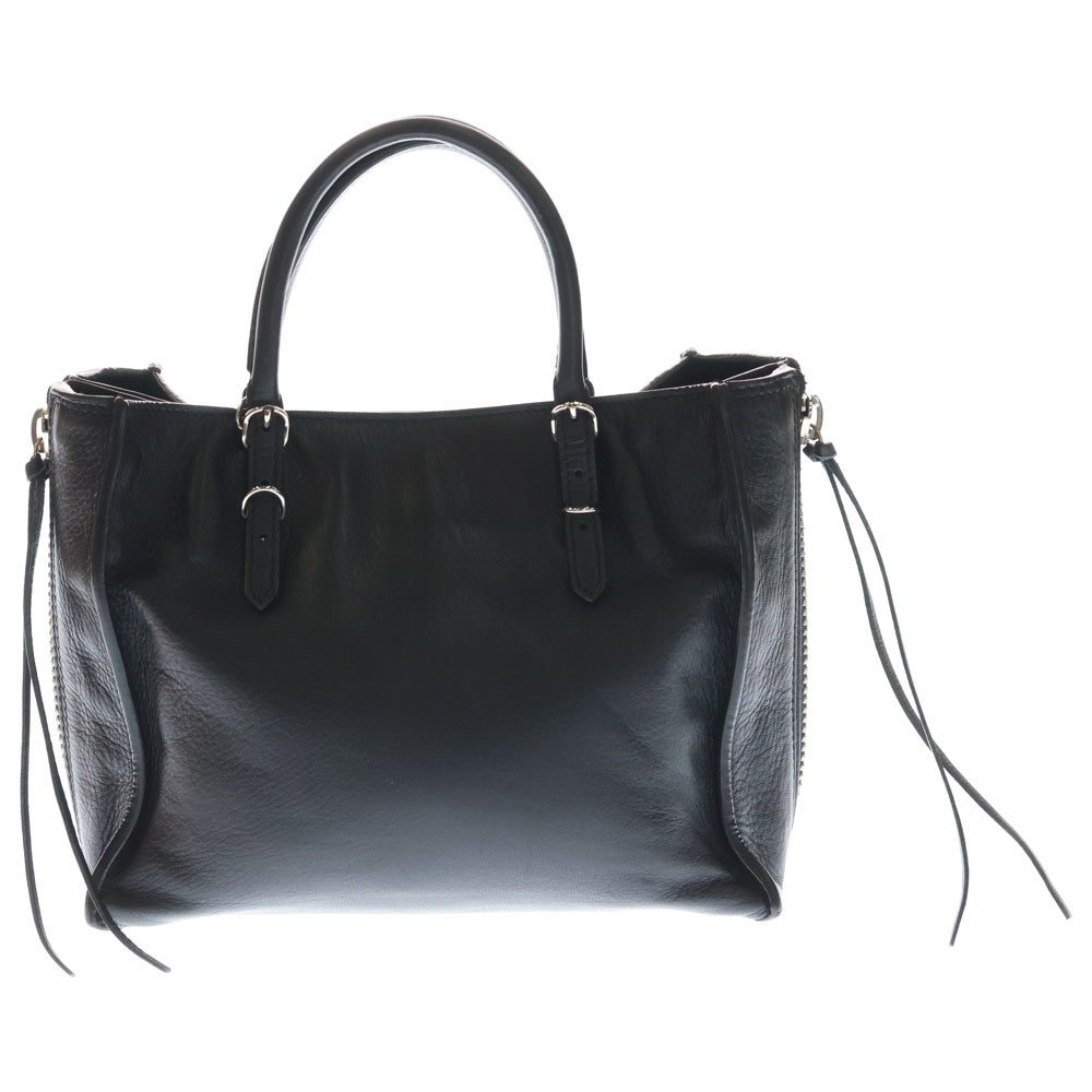 BALENCIAGA(バレンシアガ) ペーパー ハンドバッグ ミニバッグ ブラック レザー 305572 シルバー金具 レディース