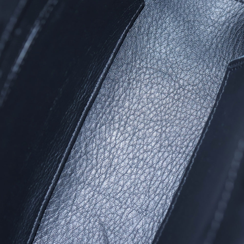 BALENCIAGA(バレンシアガ) ペーパー ハンドバッグ ミニバッグ ブラック レザー 305572 シルバー金具 レディース