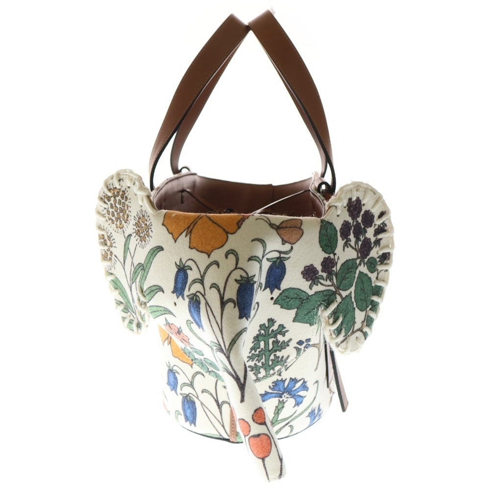 LOEWE(ロエベ) バーバリウム アナグラム レザー切替フェルトバケットバッグ ハンドバッグ アイボリー/ブラウン A223T21X02 レディース