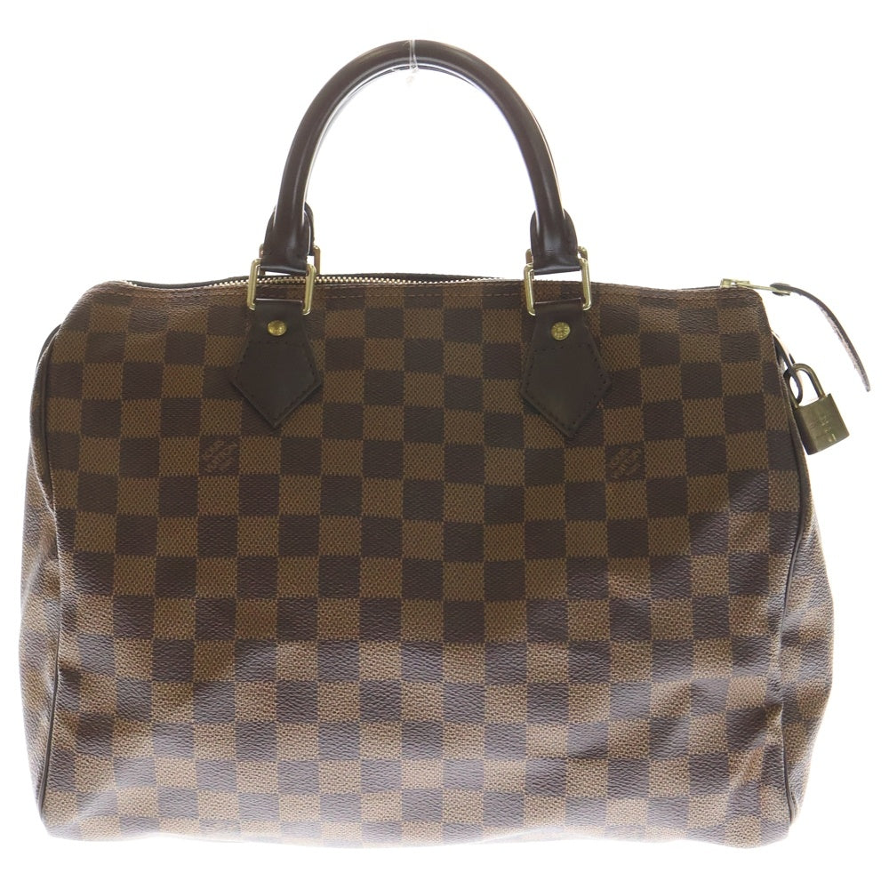 LOUIS VUITTON(ルイヴィトン) ダミエ スピーディー30 ハンドバッグ ミニボストンバッグ ブラウン レザー×PVC N41531 ゴールド金具