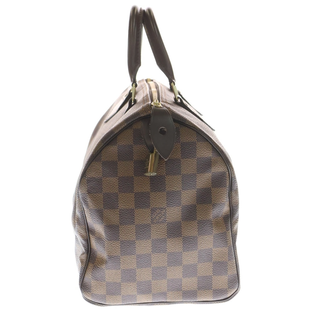 LOUIS VUITTON(ルイヴィトン) ダミエ スピーディー30 ハンドバッグ ミニボストンバッグ ブラウン レザー×PVC N41531 ゴールド金具