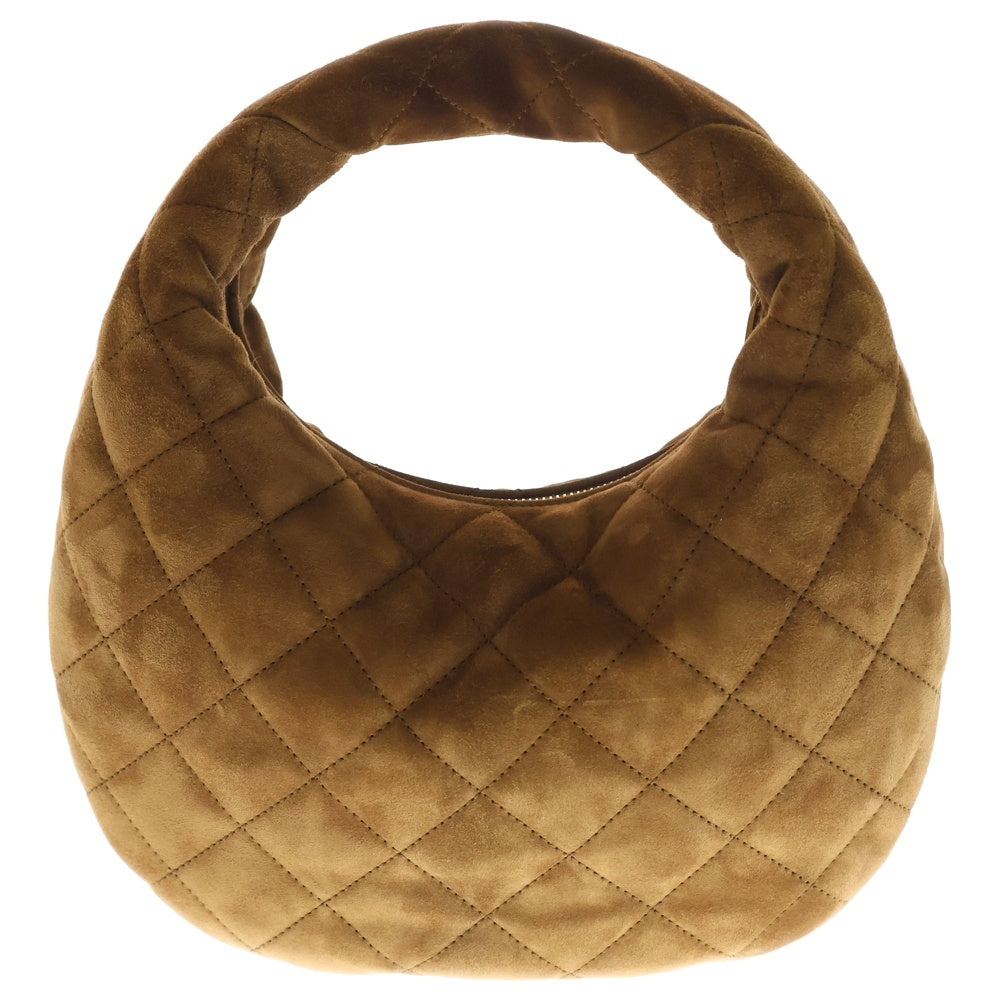 SAINT LAURENT PARIS(サンローランパリ) イカリーノ YSLモノグラム キルティングスエード ハンドバッグ ブラウン スウェード