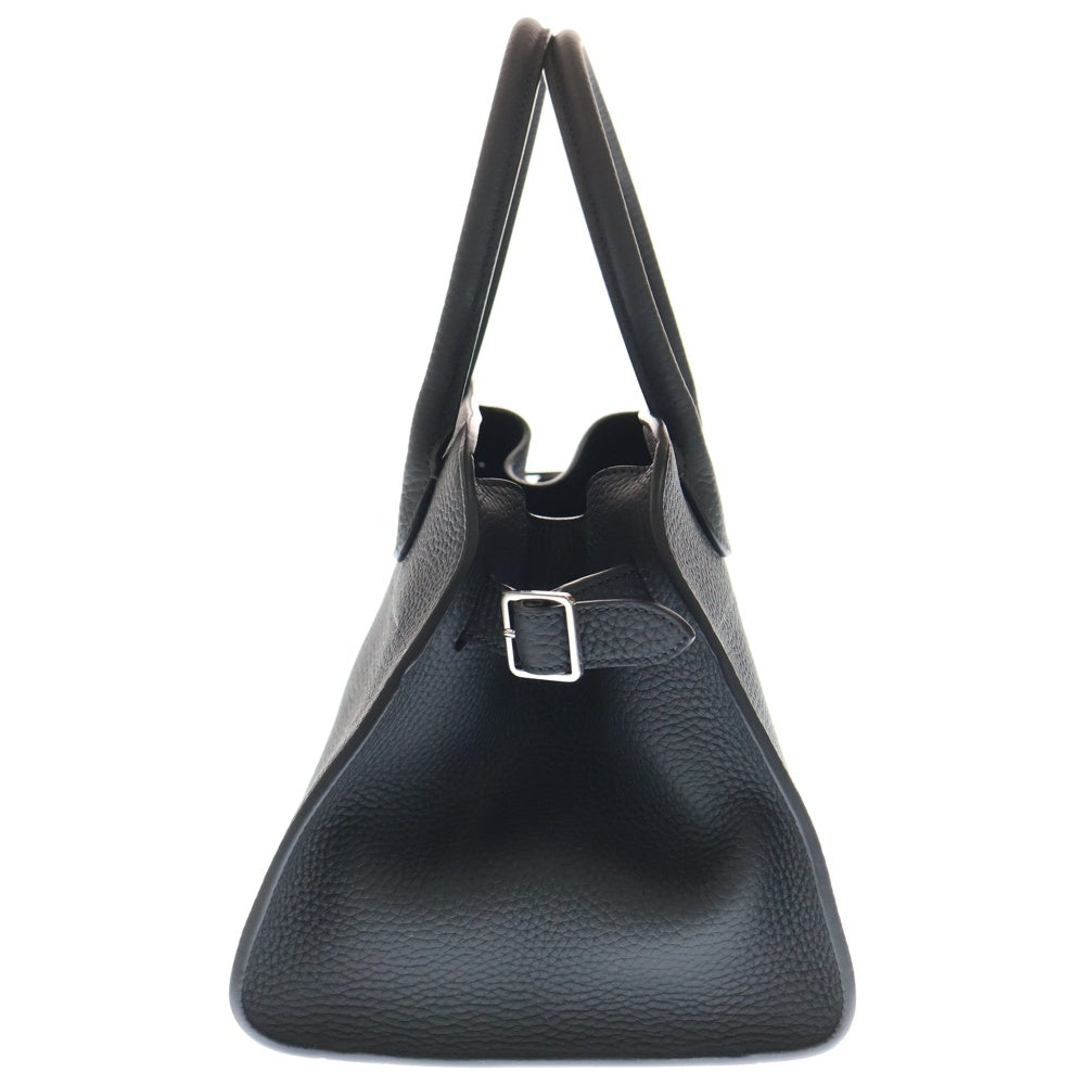 THE ROW(ザロウ) Soft Margaux 10 ソフトマルゴー10 2WAY レザーハンドバッグ ショルダーバック ブラック W1190 L133