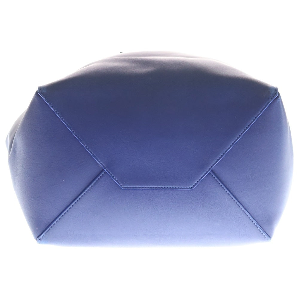 CELINE(セリーヌ) カバファントム トートバッグ ハンドバッグ ブルー レザー ゴールド金具