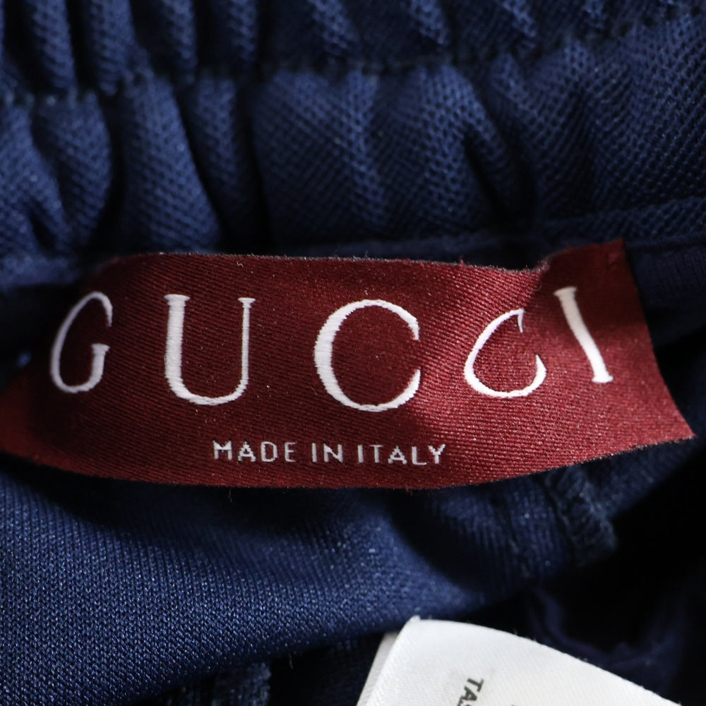 GUCCI(グッチ) 24AW テクニカルジャージー サイドラインロゴトラックパンツ ブルー/ホワイト 787942-XJGJ5