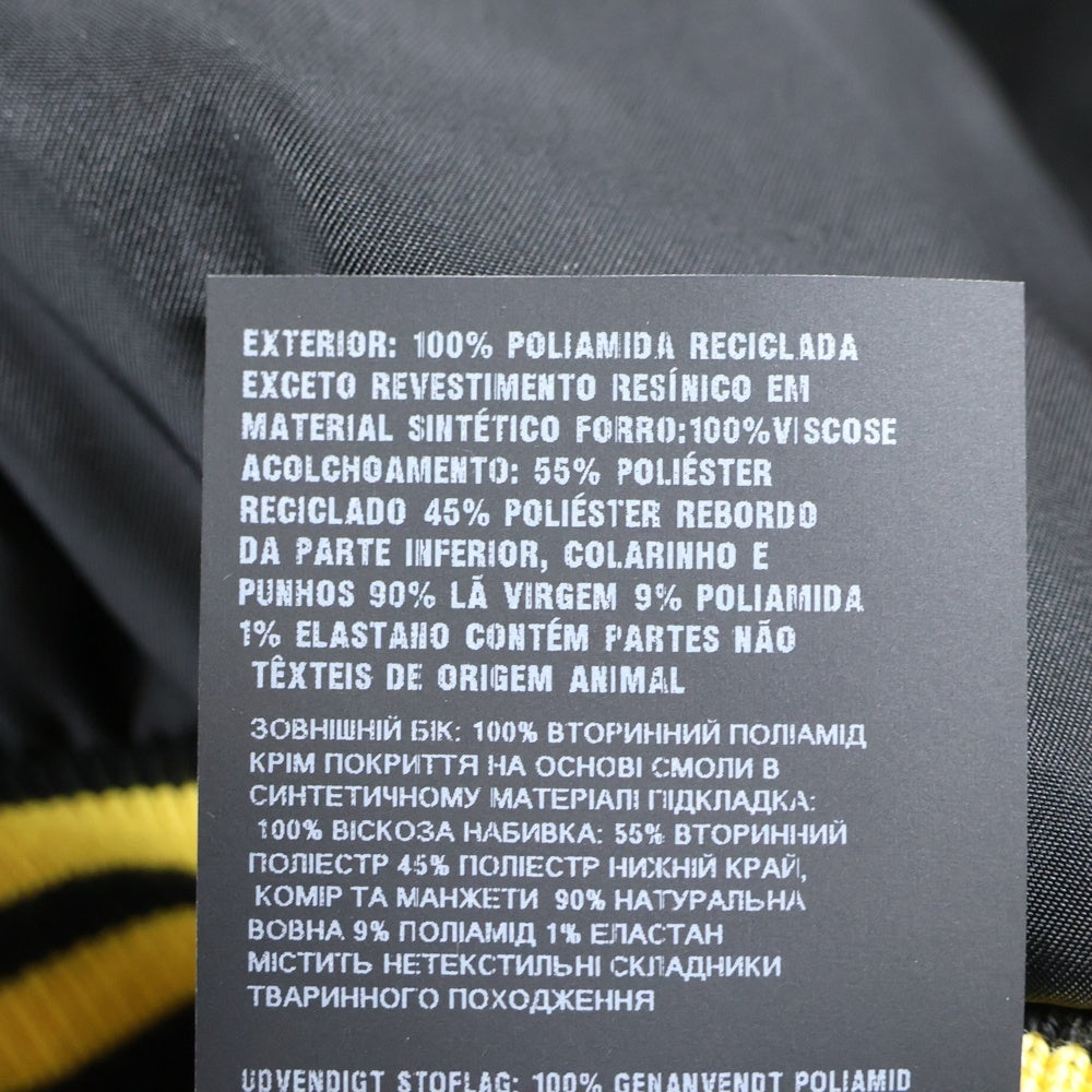 PRADA(プラダ) 24AW Re-Nylon ロゴパッチ付ナイロンボンバージャケット ブルゾン ブラック/イエロー SGC725