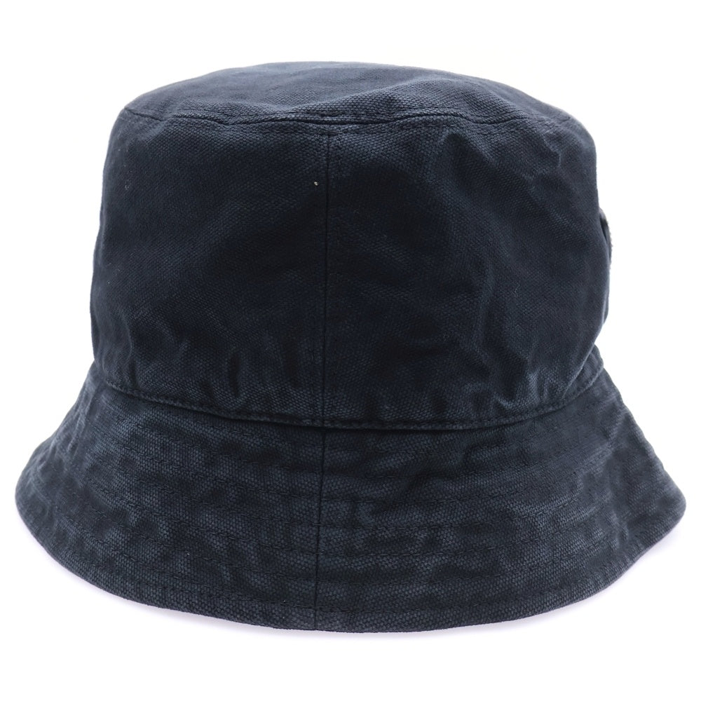 PRADA(プラダ) バケットハット 帽子 フェード加工 ブラック コットン 2HC137