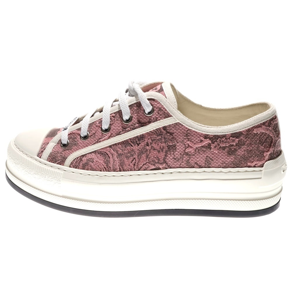 Christian Dior(クリスチャンディオール) Walk'n'Dior アニマル トワルドジュイ ジャガード柄 キャンバス/ラバー レースアップ ローカットシューズ スニーカー レディース KCK385TJE62P38