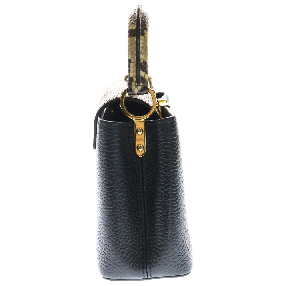 LOUIS VUITTON(ルイヴィトン) カプシーヌ MINI ミニ ブラック パイソン×トリヨン ハンドバッグ RFID N96467 レディース