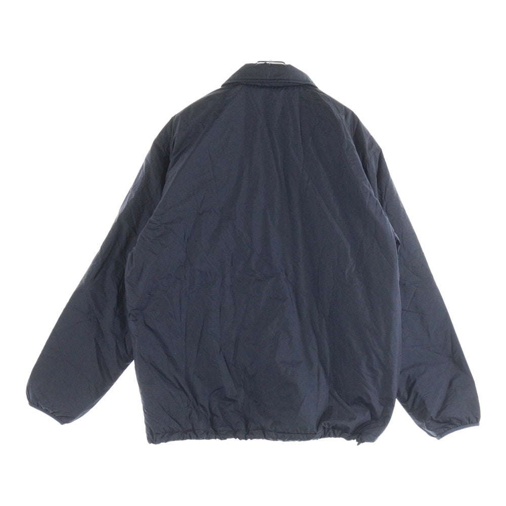 The Ennoy Professional(エンノイプロフェッショナル) 25AW Padded Nylon Coach Jacket パデット ナイロン ワッペンロゴ 中綿 スナップボタン コーチジャケット ネイビー AW25BRENJK04LP