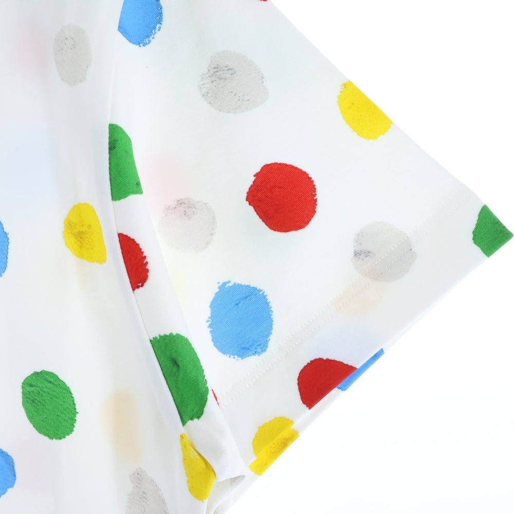 LOUIS VUITTON(ルイヴィトン) 23SS ×YK 草間彌生コラボ 水玉ドット柄クルーネック半袖カットソーTシャツ ホワイト/マルチカラー レディース RW231J XK1 FOTS42