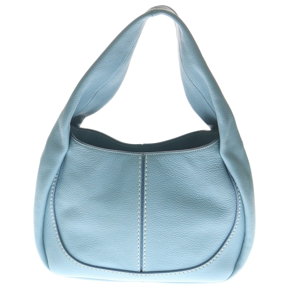 TOD'S(トッズ) シャツ ホーボー ワンハンドルバッグ ブルー レザー レディース