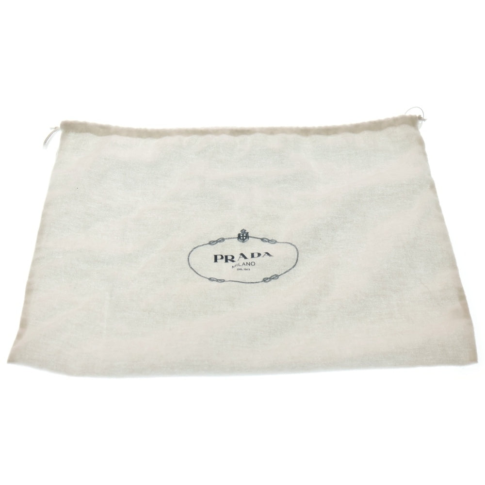 PRADA(プラダ) リナイロン 巾着バッグ ポーチ ケース 小物入れ ブラック ナイロン 1NS369 シルバー金具 レディース