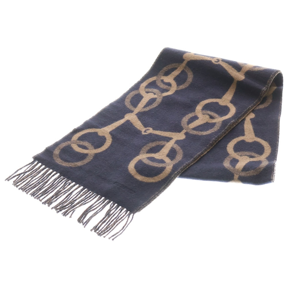 HERMES(エルメス) エニーモール マフラー ブラック カシミア レディース