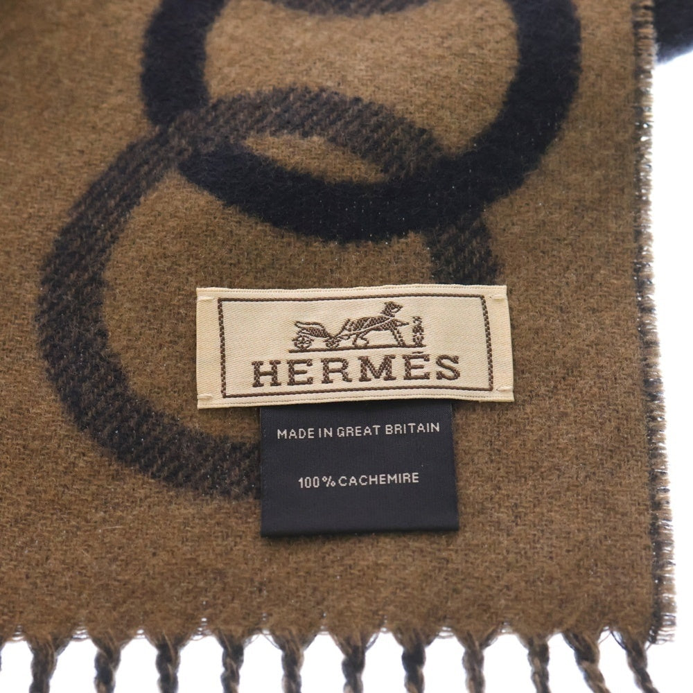 HERMES(エルメス) エニーモール マフラー ブラック カシミア レディース