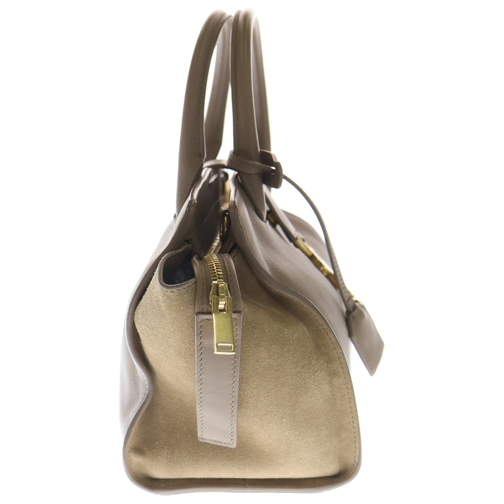 SAINT LAURENT PARIS(サンローランパリ) ベイビーダウンタウンカバス 2WAYバッグ ショルダーバッグ ハンドバッグ ピンクベージュ レザー ゴールド金具 レディース