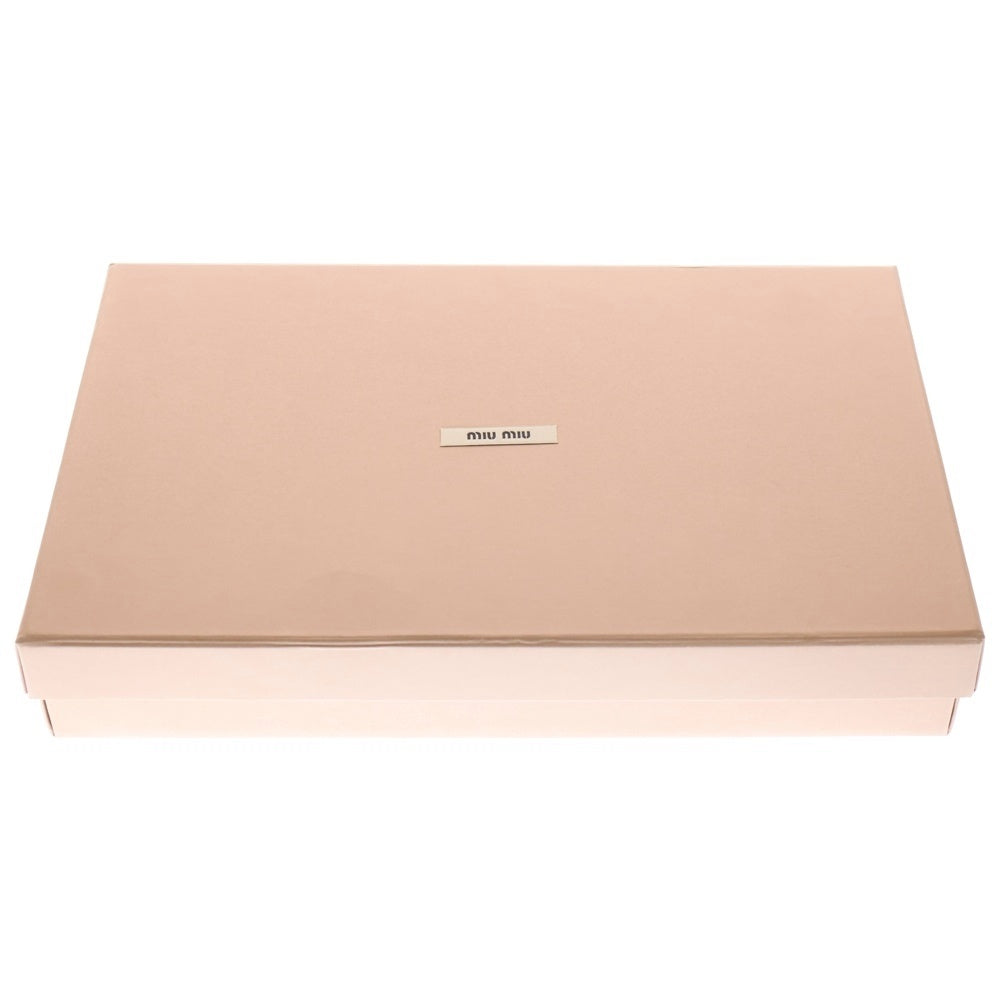 miumiu(ミュウミュウ) ロゴ フリンジ マフラー ストール ベージュ ウール×モヘヤ 5FS0622CQD レディース