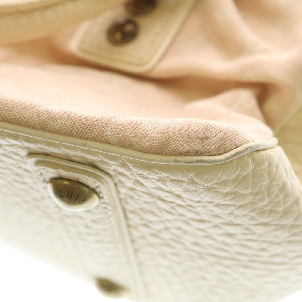 LOUIS VUITTON(ルイヴィトン) モノグラムミニラン トラペーズGM ハンドバッグ ホワイト×ライトピンク M40064 ゴールド金具