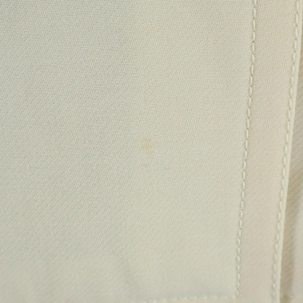 DOLCE & GABBANA(ドルチェアンドガッバーナ) 裏地レオパード総柄 スクエアバックル ベルト付き タイト ミニスカート アイボリー レディース