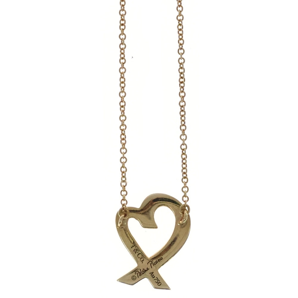 TIFFANY & Co.(ティファニー) パロマピカソ ラビングハート ネックレス Au750 K18 YG イエローゴールド ジュエリー レディース