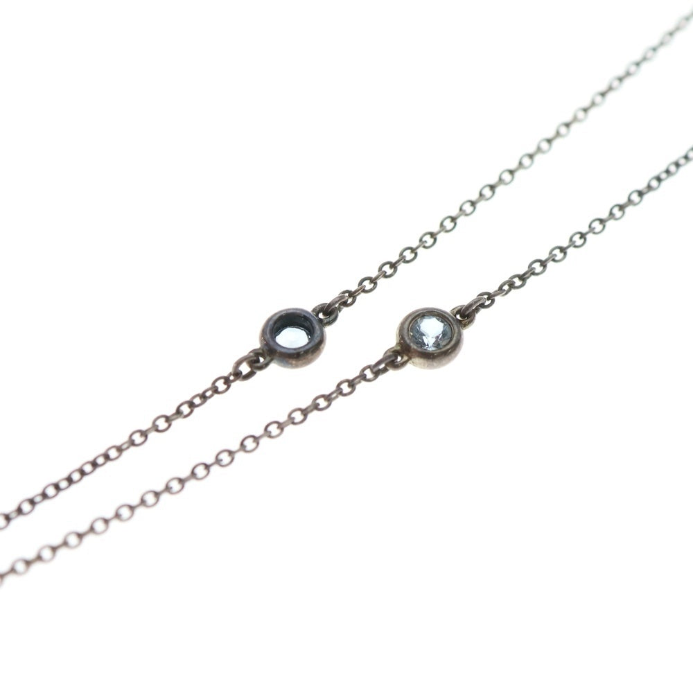 TIFFANY & Co.(ティファニー) バイザヤード 3P ネックレス ペンダント チェーン アクアマリン ブルー SV925
