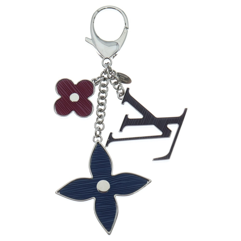 LOUIS VUITTON(ルイヴィトン) ビジュー サック フルール ドゥ エピ キーホルダー バッグチャーム キーリング キーホルダー ブルー×ピンク×シルバー M67125