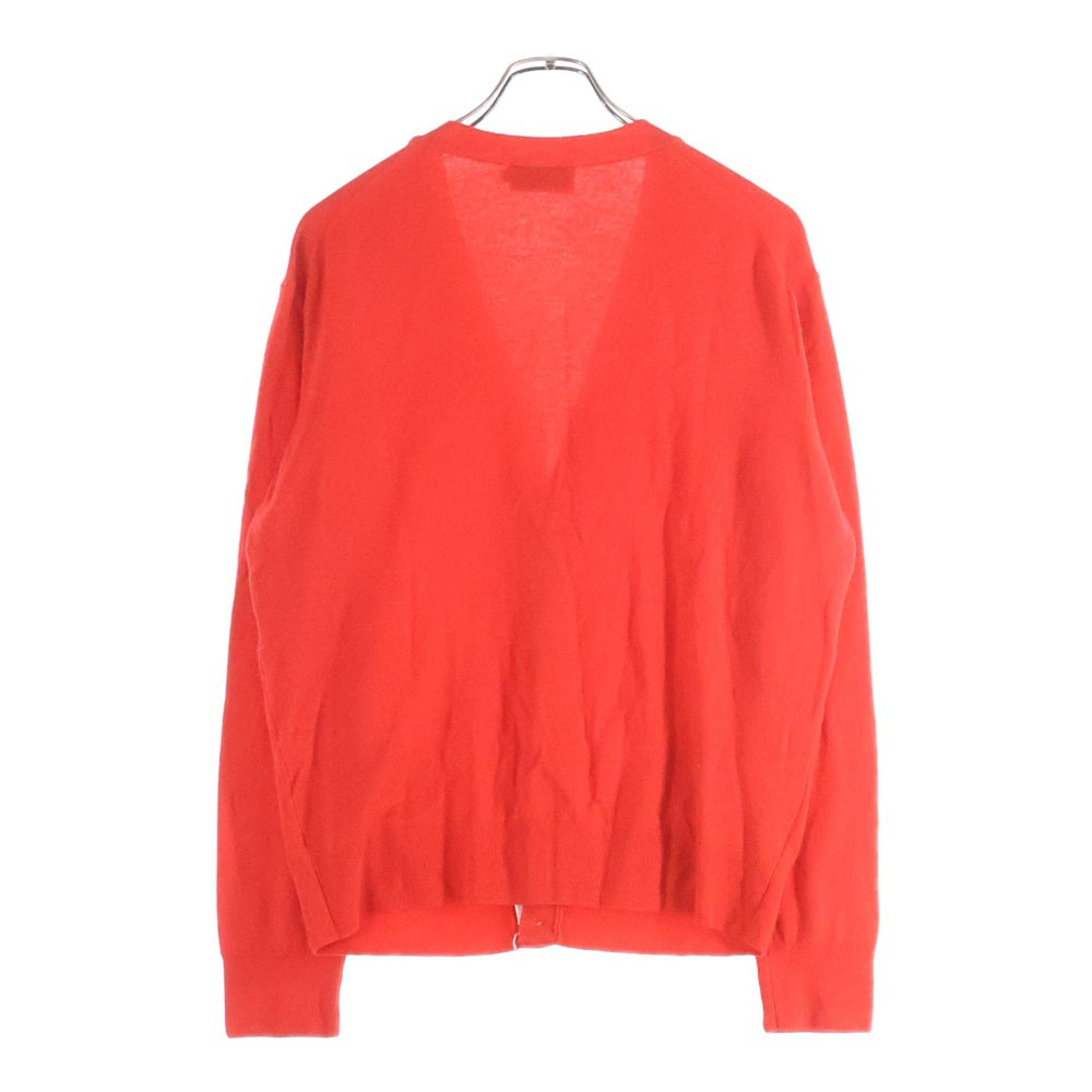 MAISON KITSUNE(メゾンキツネ) トリコワッペン ウール カーディガン レッド KMK-28520-B