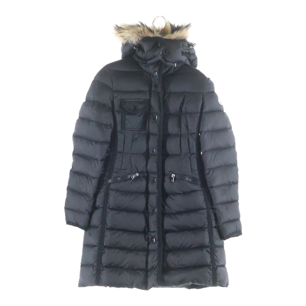MONCLER(モンクレール) 19AW HERMIFUR エルミファー フーデッド ジップアップ ダウン ロング ジャケット ブラック レディース E20934990015 53048