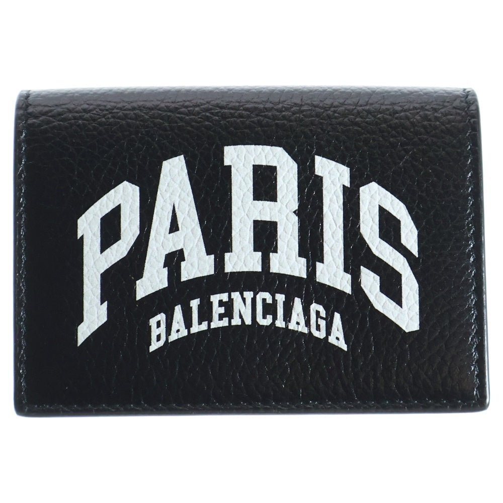 BALENCIAGA(バレンシアガ) キャッシュミニウォレット 財布 コインケース ブラック レザー 594312 シルバー金具 レディース