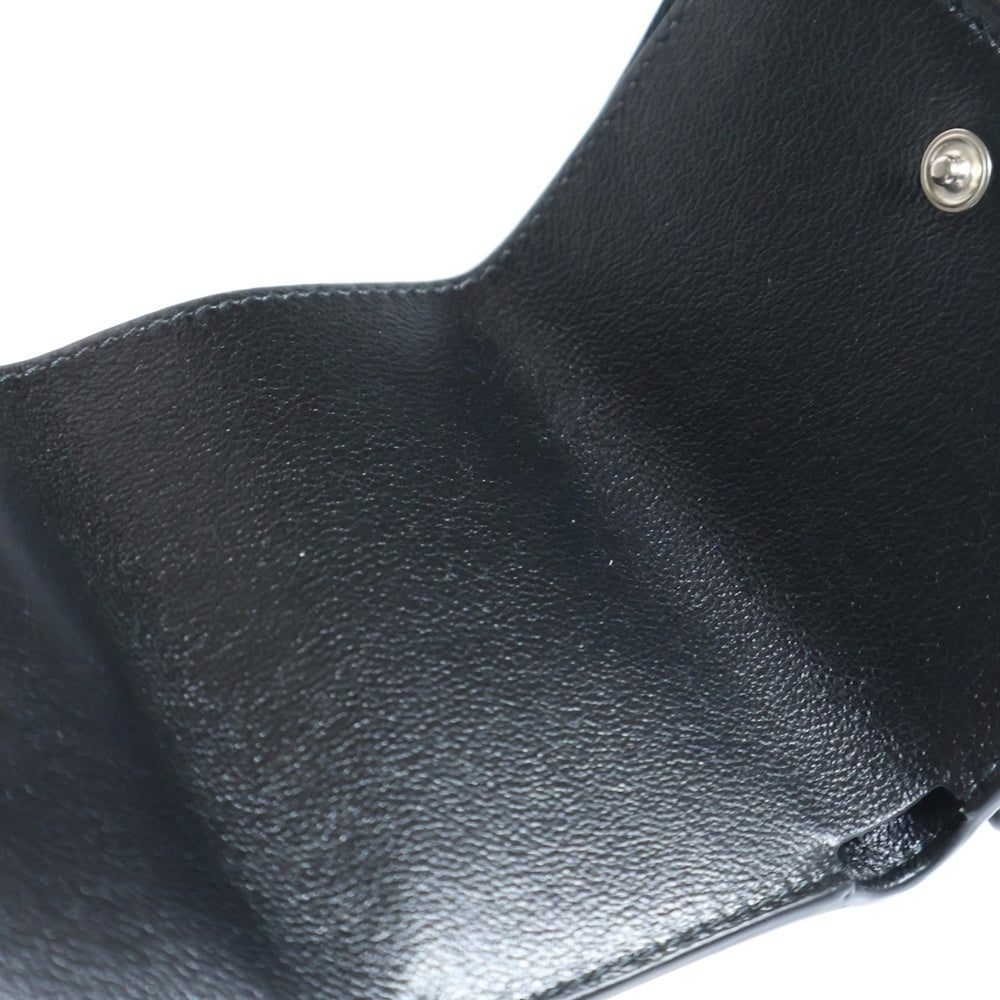 BALENCIAGA(バレンシアガ) キャッシュミニウォレット 財布 コインケース ブラック レザー 594312 シルバー金具 レディース