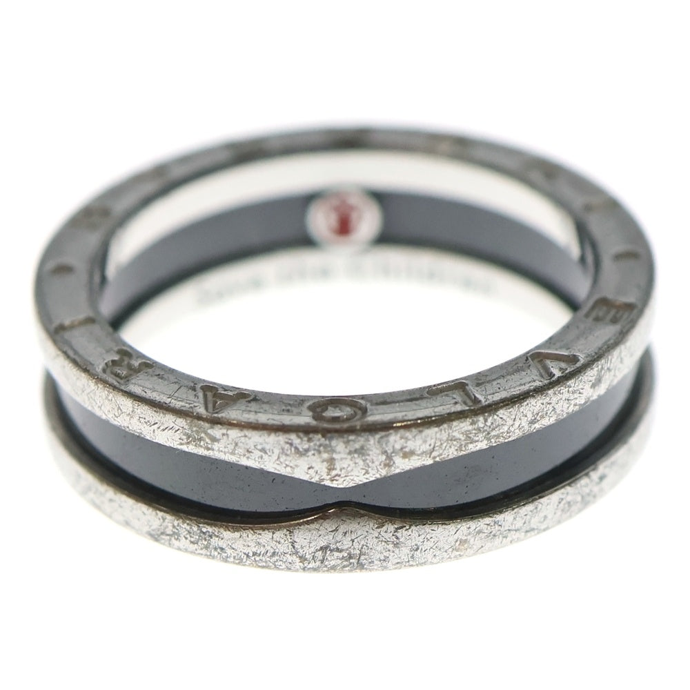 BVLGARI(ブルガリ) セーブザチルドレン リング 指輪 シルバー×ブラック Ag925 #60 6.8g