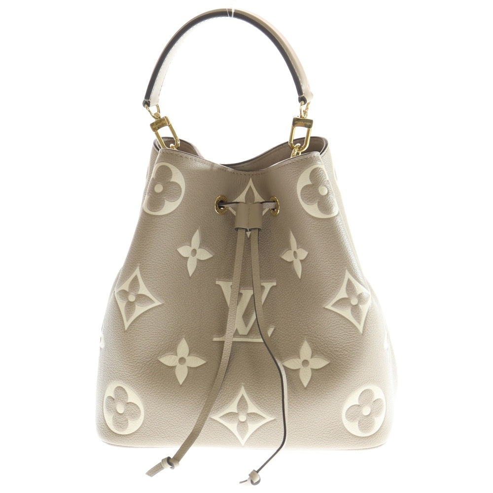 LOUIS VUITTON(ルイヴィトン) モノグラムアンプラント ネオノエMM バイカラー 2WAYバッグ ショルダーバッグ ハンドバッグ ベージュ レザー M45555 ゴールド金具 レディース