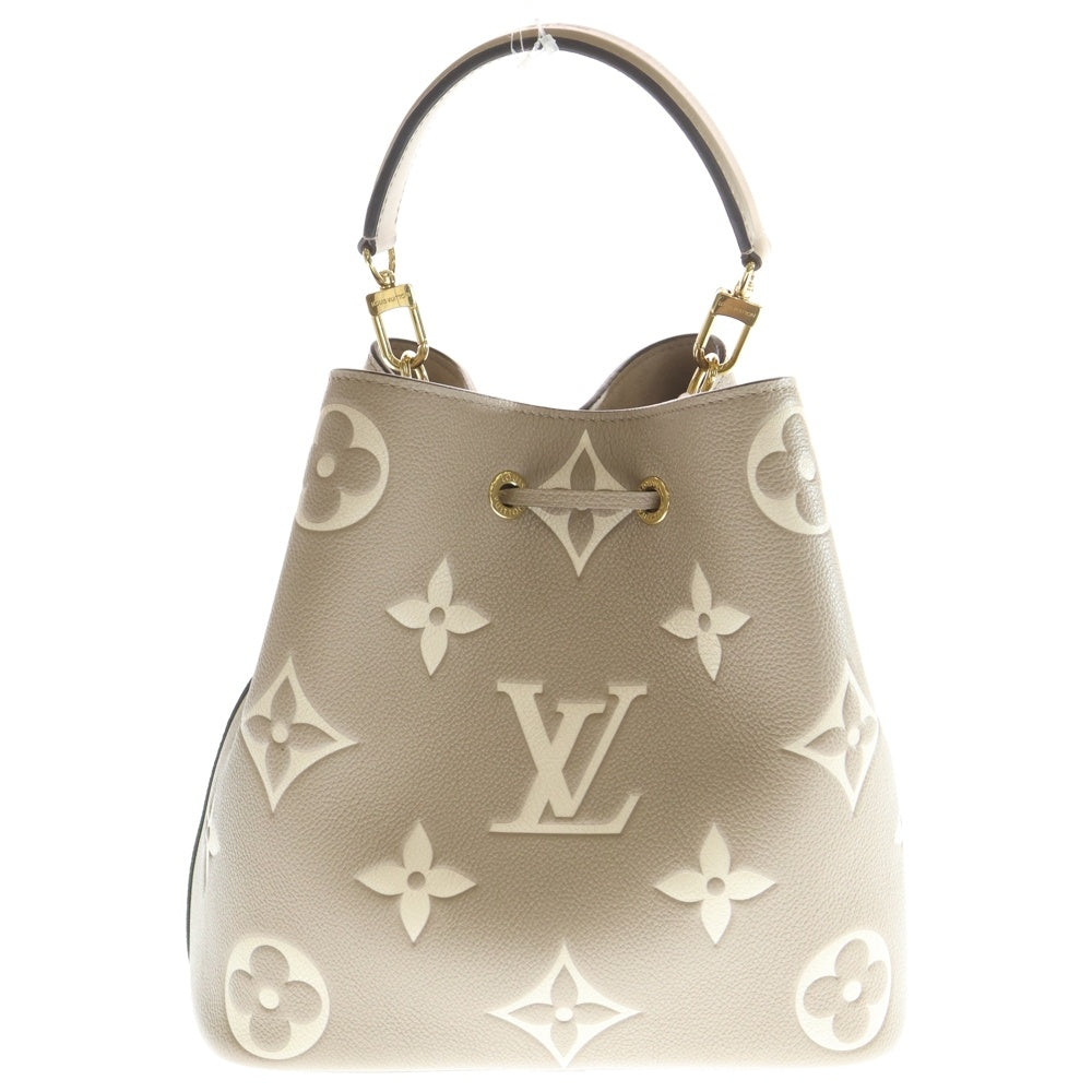 LOUIS VUITTON(ルイヴィトン) モノグラムアンプラント ネオノエMM バイカラー 2WAYバッグ ショルダーバッグ ハンドバッグ ベージュ レザー M45555 ゴールド金具 レディース