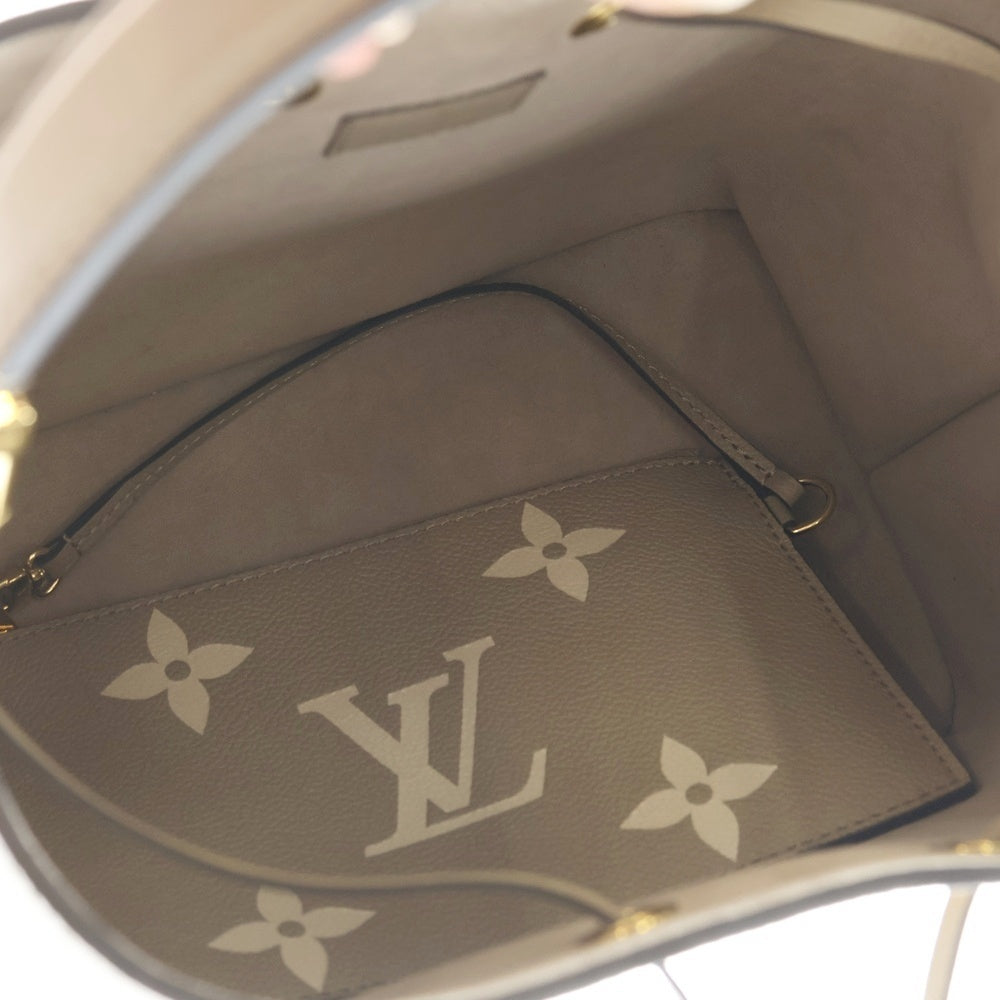 LOUIS VUITTON(ルイヴィトン) モノグラムアンプラント ネオノエMM バイカラー 2WAYバッグ ショルダーバッグ ハンドバッグ ベージュ レザー M45555 ゴールド金具 レディース