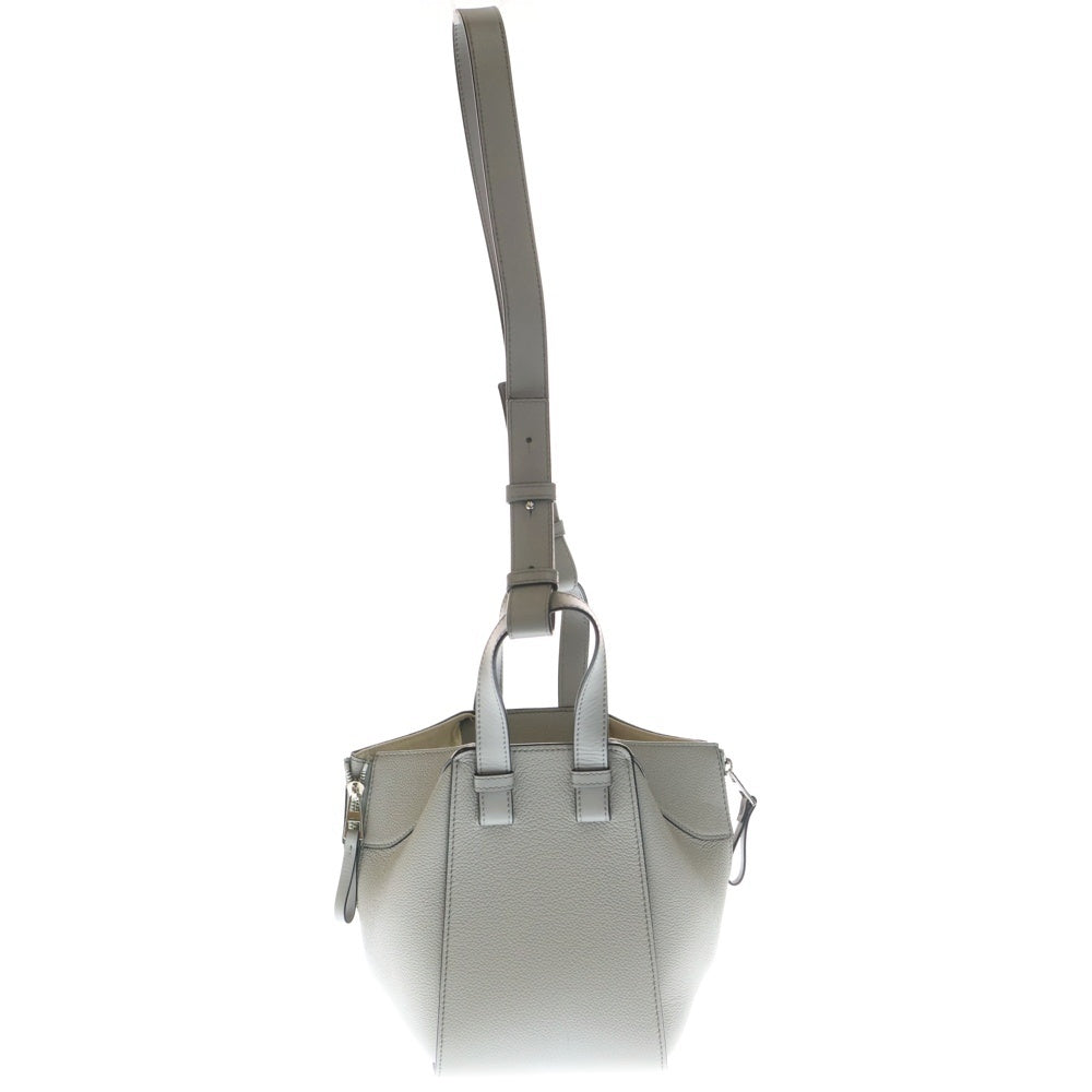 LOEWE(ロエベ) ハンモック ミニ ショルダーバッグ ハンドバッグ 2WAYバッグ グレー レザー シルバー金具 レディース