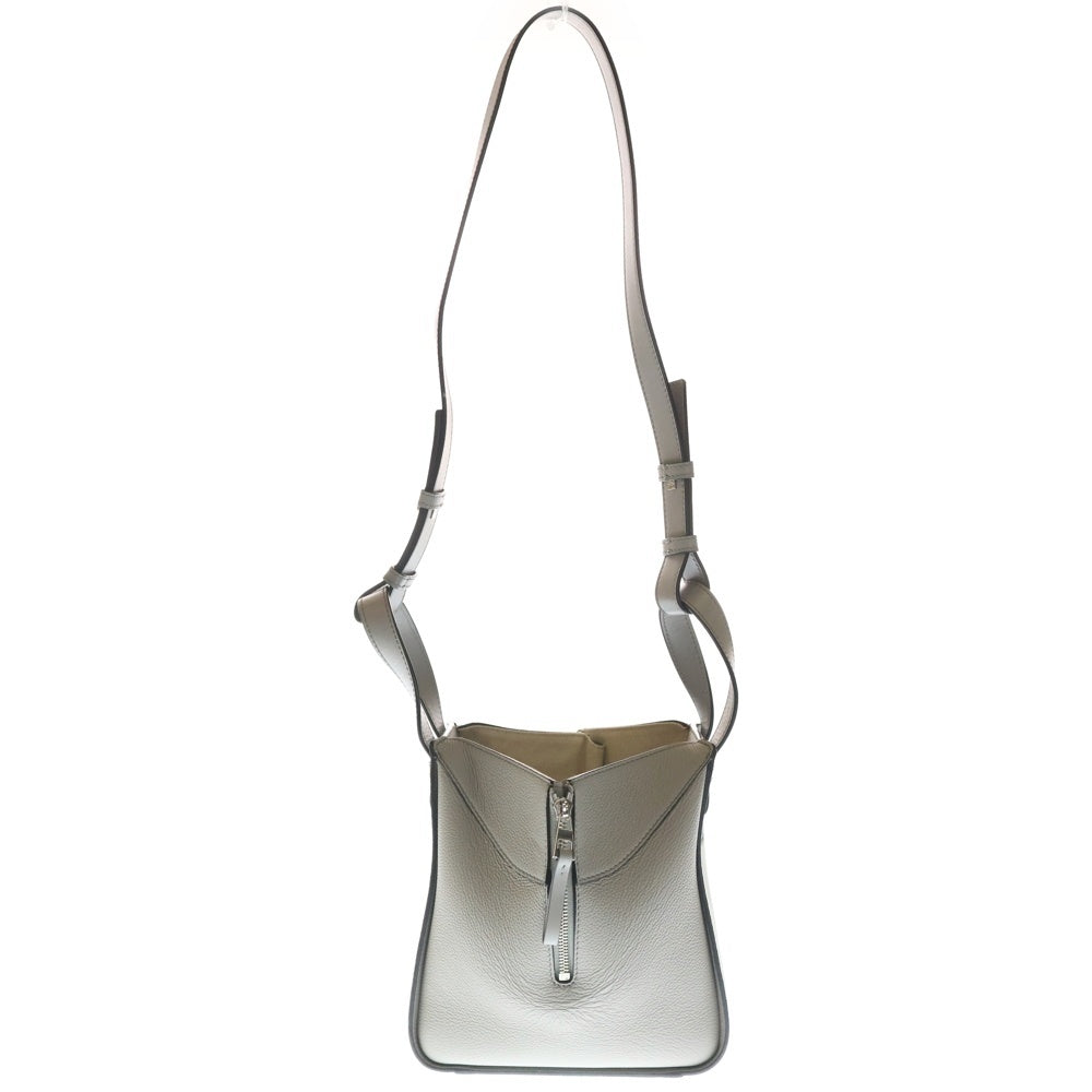 LOEWE(ロエベ) ハンモック ミニ ショルダーバッグ ハンドバッグ 2WAYバッグ グレー レザー シルバー金具 レディース