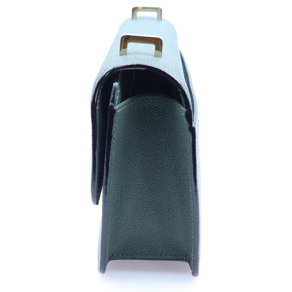 Valextra(ヴァレクストラ) ノーロ スモール レザー ショルダーバッグ ゴールド金具 グリーン レディース