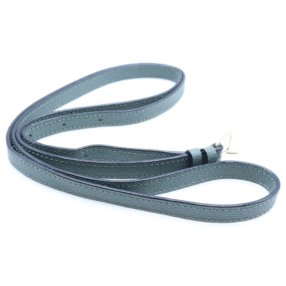 Valextra(ヴァレクストラ) ノーロ スモール レザー ショルダーバッグ ゴールド金具 グリーン レディース