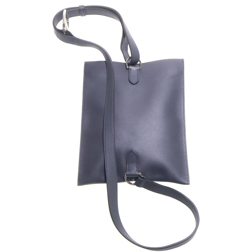 HERMES(エルメス) ポッシャンプリュス スイフト レザー ショルダー ボディバッグ シルバー金具 ブラック U刻印 レディース