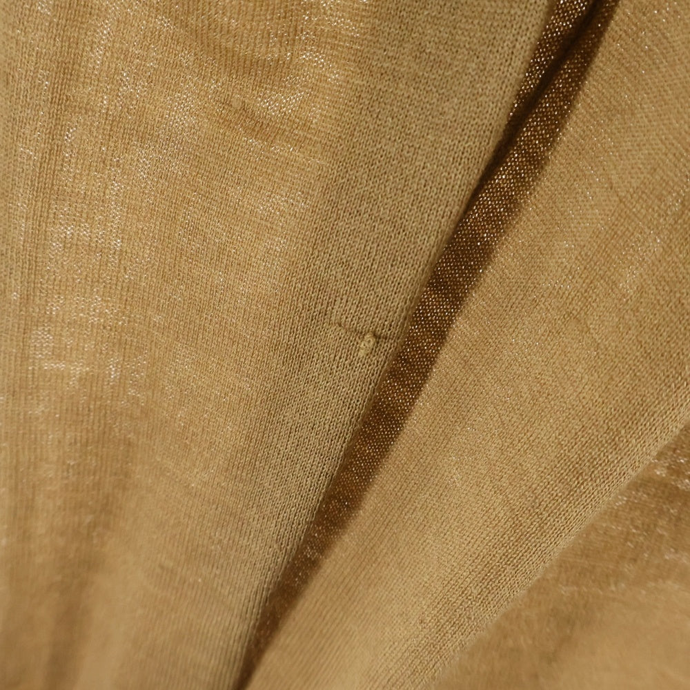 CELINE(セリーヌ) トリオンフロゴ刺繍 カーディガン ウール シルク ベージュ 2 5P69/3238 レディース