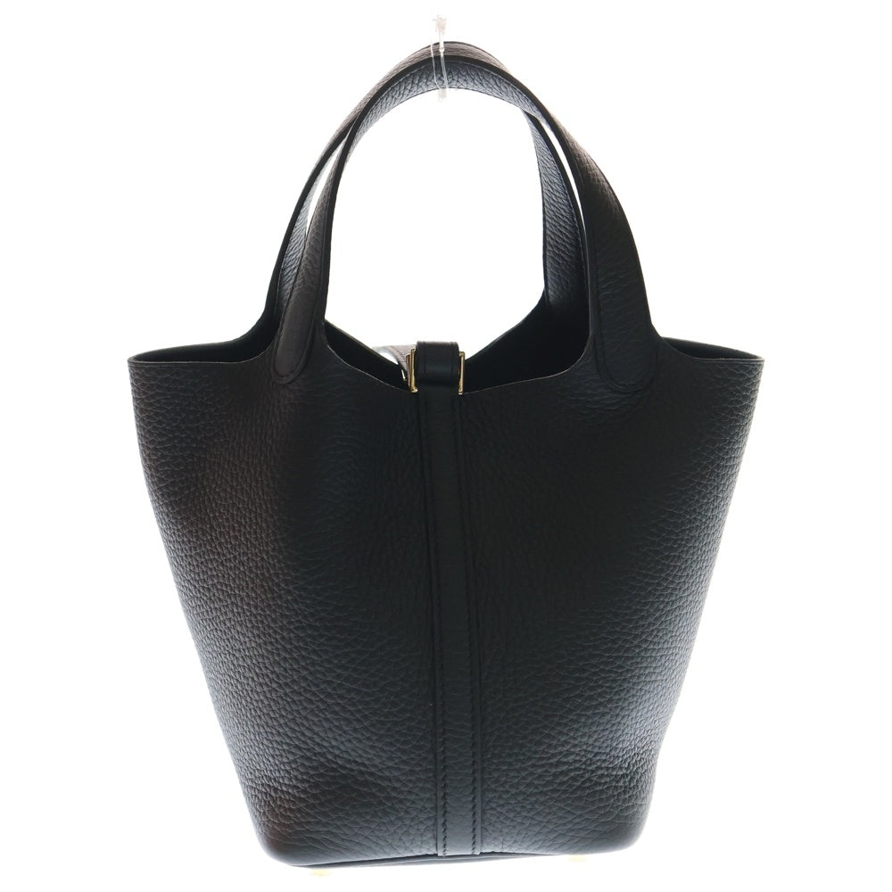 HERMES(エルメス) ピコタンロックPM トリヨンクレマンス レザーハンドバッグ ブラック GD金具 K刻印 レディース