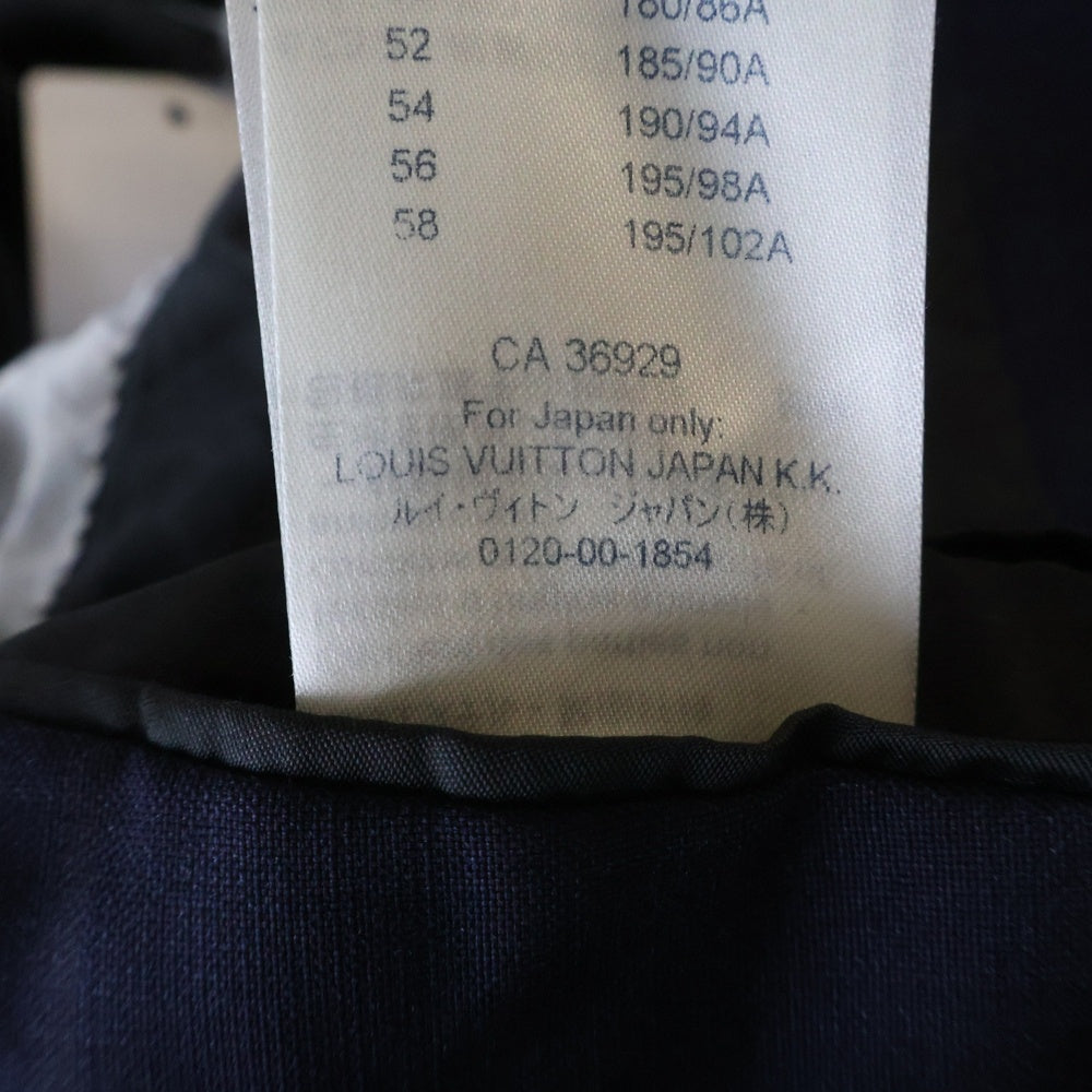 LOUIS VUITTON(ルイヴィトン) シングルチェック 2B テーラード セットアップスーツ ネイビー RM192F OTJ HHCF1E