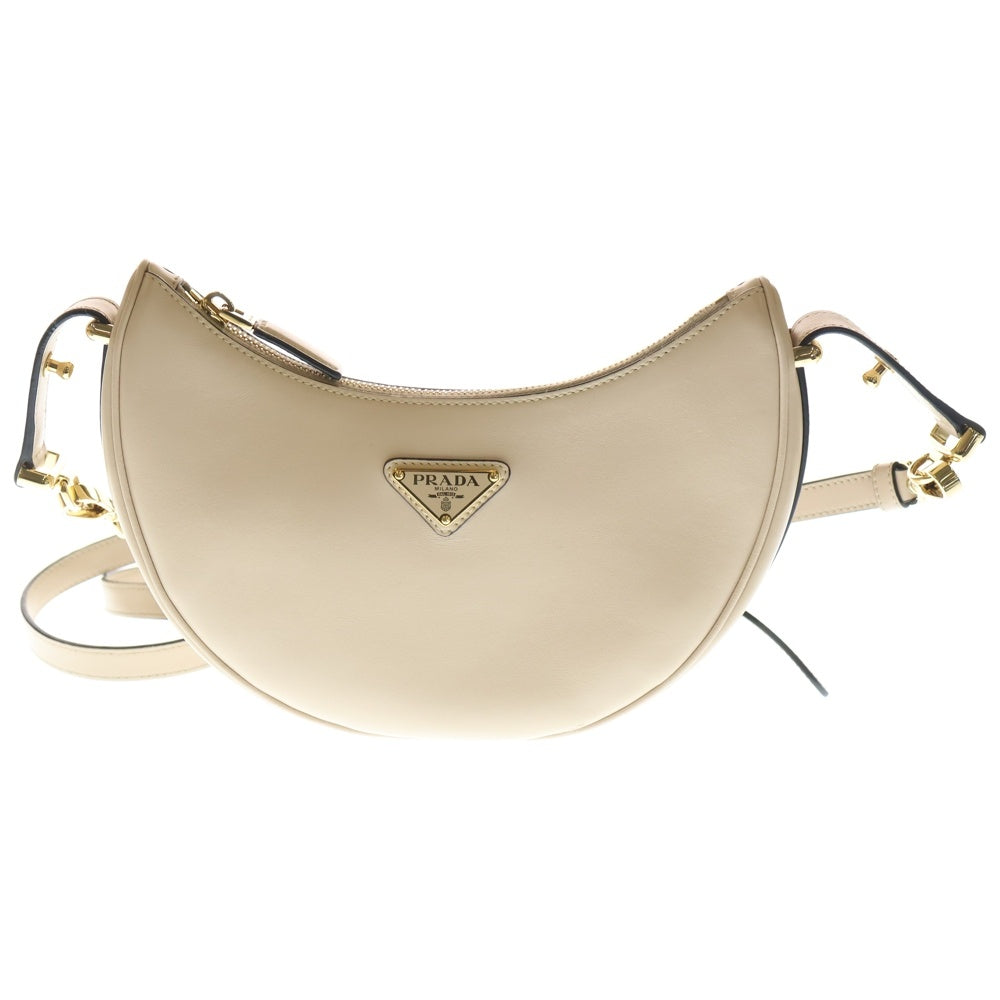 PRADA(プラダ) アーケ ショルダーバッグ ベージュ レザー 1BC194 ゴールド金具 レディース